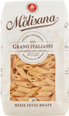 Image de Pâtes penne rigate, marque La Molisana, poids net : 500 g