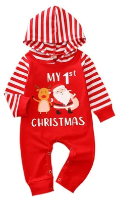 Obrázek produktu pro Elzusha - Dětské oblečení pro chlapce, vánoční overal, červený - Santa Claus
