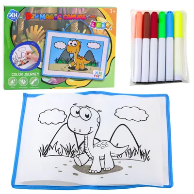 Zdjęcie produktu dla Tablica do malowania na płótnie Magic Canvas ze zmywalnymi markerami