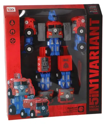 Produktbild von KiddyGo Roboter Spielzeug transformierbar rot blau Fahrzeug