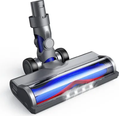 A close-up studio shot of a vacuum cleaner brush head.