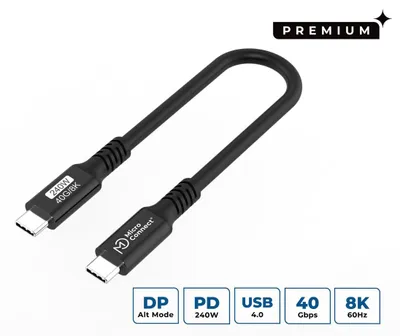 Immagine prodotto di Microconnect USB4CC015-240W, 0,15 m, USB-C, USB-C, USB4 Gen 3x2, nero