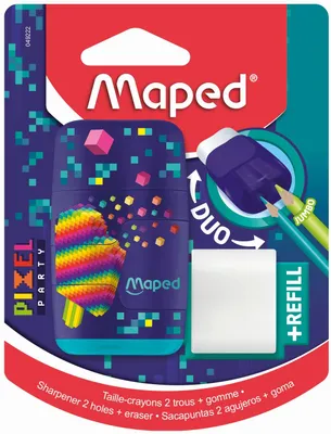 Immagine prodotto di Temperówka 2-otworowa Connect Pixel z gumką Maped