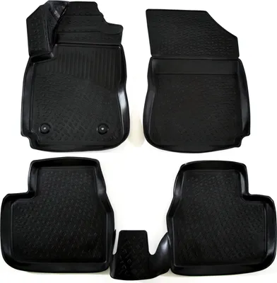 Image de Tapis De Sol en Caoutchouc 3D Compatible avec Citroen C4 Cactus 2013-2021 4pcs, Bord Haut, Inodore, Noir, Antidérapant, Toutes Saisons