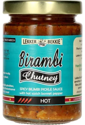 Produktbild von Lekker Bekkie Birambi Chutney 145g – Würzige Frucht-Chutney für Fleisch & Käse