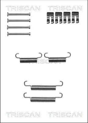 Produktbild von Zubehörsatz Feststellbremsbacken Zubehörsatz Bremsbacken TRISCAN hinten für FORD Transit Mk6 Bus (V347, V348, FD, FB, FS, FZ, FC) für IVECO