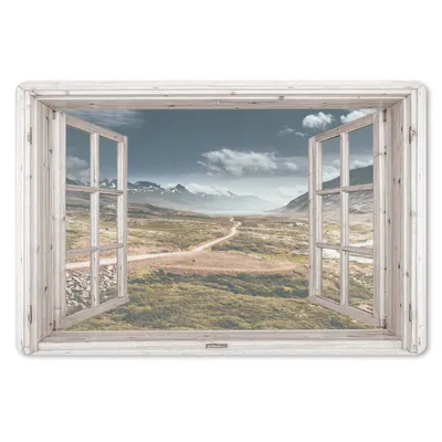 Produktbild von MuchoWow® Schreibtischunterlage Aussicht - Berg - Holz 60x40 cm - XXL Mauspad - Großes Mauspad