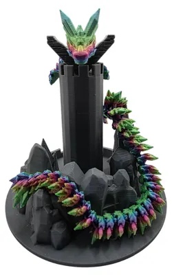 Produktbild von MORANQ Crystal Dragon Gelenkiger Drache Kristall Regenbogen