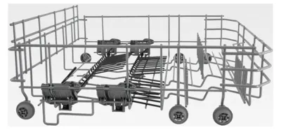 Produktbild von Unterkorb für 60 cm Geschirrspüler - Kompatibel mit BSH 00689405, 689405