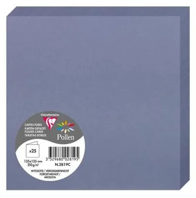 Produktbild von Clairefontaine 2819C, Standard-Grußkarte, Grau, Violett, 210 g/m², 135 mm, 135 mm, Frankreich