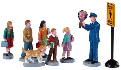 Productafbeelding van Kerstfiguur The crossing guard set of 8 LEMAX