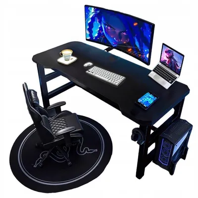 Zdjęcie produktu dla Biurko Gamingowe Stół Dla Gracza Nowoczesne Komputerowe Czarne Loft 120 Cm