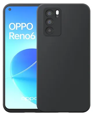 Immagine prodotto di Adatto per Oppo Reno 6 5G Phone Case Nero Custodia in silicone TPU flessibile - Custodia posteriore flessibile in silicone TPU - Nero - Smartphonics