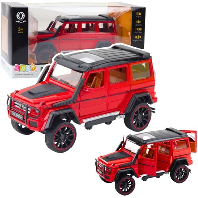 Image de Portes d'ouverture en métal pour voiture tout-terrain, rouge, 1:22