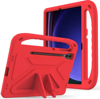 Obrázek produktu pro Ochranné pouzdro pro Samsung Galaxy Tab S9 FE+ 12,4" SM-X610 /SM-X616B, lehké dětské pouzdro z EVA s držadlem a stojánkem Červený