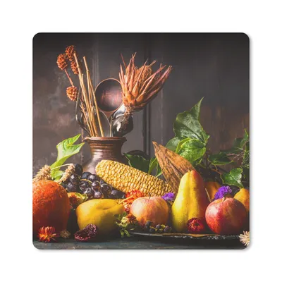 Produktbild von MuchoWow® Mauspad Mousepad Gemüse - Obst - Rustikal - Tisch 20x20 cm - Mousepads - Maus Mat - Pad - Mausunterlage - Desk Mat - Bureauartikeln