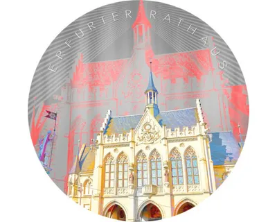 Produktbild von Glasbild Erfurt Rathaus II Ø 20 cm