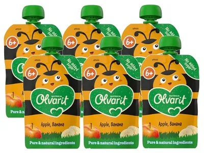 Productafbeelding van Olvarit 6m+ Appel Banaan Knijpfruit (100 gr)