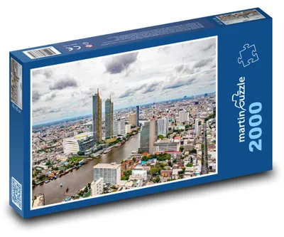 Zdjęcie produktu dla Puzzle 2000 Nowoczesna Panorama Bangkoku - martinpuzzle