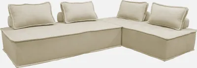Immagine prodotto di sweeek - Set di 2 poltrone a 2 posti per divano modulare - Beige