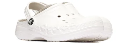 Image de Crocs Baya, modèle doublé, pour enfant, référence 207500-11H, couleur blanche, taille 28-29