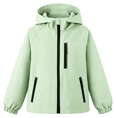 Imagen del producto de Chaqueta impermeable para niños, ligera, con capucha, color verde