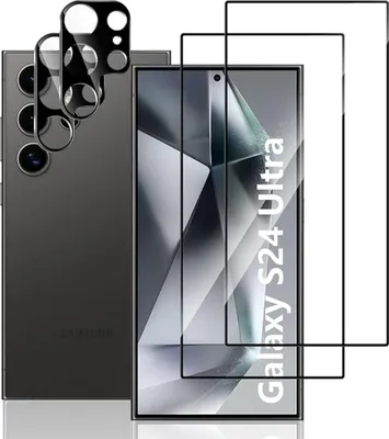 A collage showing a smartphone and screen protectors.