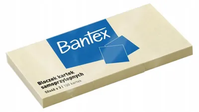 Produktbild von Bantex Haftnotizen Selbstklebend Weiß 50x40mm 100 Blatt