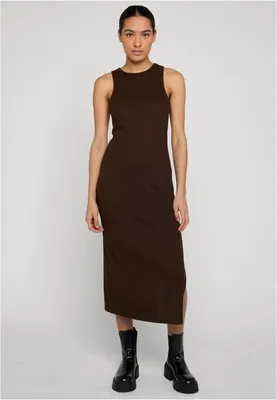 Produktbild von Urban Classics Langes Kleid Damen Ladies Long Racerback Rib Dress braun L
