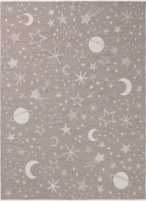 Produktbild von Biederlack Plaid mit Fransen Lovely & Sweet Universe taupe Größe 75 x 100