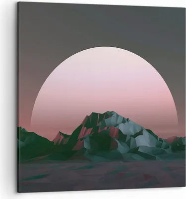 Produktbild von Bild auf Leinwand - Leinwandbild - Einteilig - Landschaft Berge Sonne - 50x50cm - Wand Bild - Wanddeko - Wandbilder - Leinwanddruck - Bilder - Wanddekoration - Leinwand bilder - AC50x50-4320