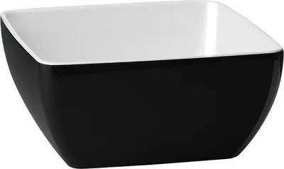 Produktbild von APS Schale PURE BICOLOR aus Melamin Schwarz / Weiß Kapazität: 1,50 Liter BxTxH: 19 x 19 x 9 cm