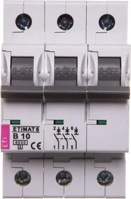 Produktbild von Leitungsschutzschalter 3P B 10A 6kA AC ETIMAT 6 002115514