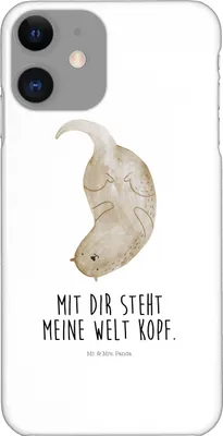 Produktbild von Mr. & Mrs. Panda Iphone 11 Handyhülle Otter Kopfüber - Weiß - Geschenk, Cover, Verliebt, Verknallt, Niedlich, Handy Case, Seeotter, Liebesgeschenk, Handycover, Liebe