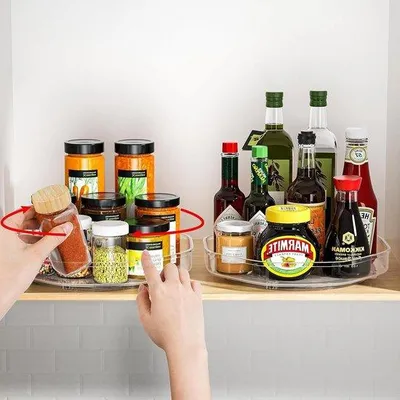 Produktbild von Küchen Gewürz Organizer Drehbar für den Kühlschrank