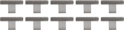 Immagine prodotto di Natural Goods Berlin Maniglia per mobili WAAGE, pomello per mobili, maniglia per armadi, pomello per cassetti e porte, argento, 10 pezzi