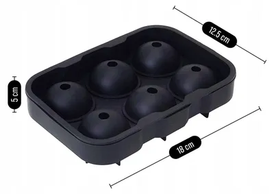 Produktbild von Eiswürfelform für große Eiswürfel - Silikonform - 6 XL-Würfel - Wiederverwendbar - BPA-frei - Lebensmittelecht - Für Cocktails und Whisky