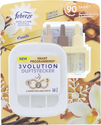 Produktbild von Febreze 3Volution Duftstecker Vanille Starterset Raumduft und Lufterfrischer Stecker 20ml