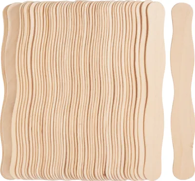 Produktbild von VBS XXL Holzstäbchen "Gewellt", 50 Stück, L 20,5 cm