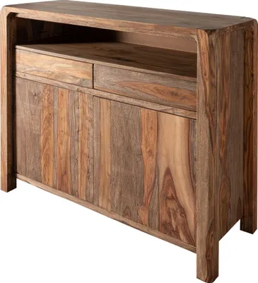 Image de MASSIVMOEBEL24 | Buffet 120x45 Palissandre huilé Gris taupe BUENO #2005