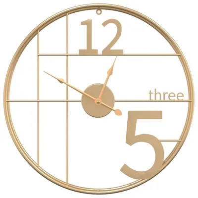 Produktbild von vidaXL Wanduhr Golden Ø50 cm Eisen