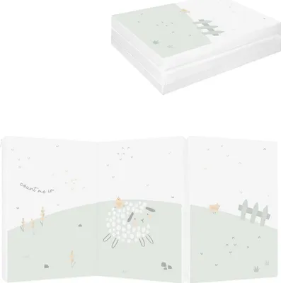 Zdjęcie produktu dla Kikkaboo Sleepy Sheep Materac Składany 60/120/5 Cm Biały Biały Jeden Rozmiar