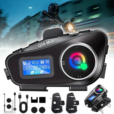 Produktbild von Motorrad Helm Bluetooth Headset Motorrad-Intercom-Kopfhörer Gegensprechanlage