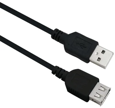 Produktbild von helos Verlängerungskabel, USB 2.0 A Stecker/A Buchse, 3,0m, schwarz