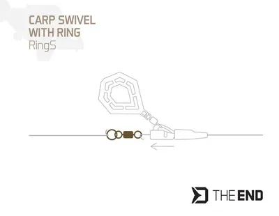 Produktbild von DELPHIN Wirbel mit Ring Delphin TheEND RingS / 10St #4/28 kg