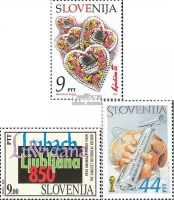 Produktbild von Briefmarken Slowenien 1994 Mi 75,79,87 (kompl.Ausg.) postfrisch Grußmarke