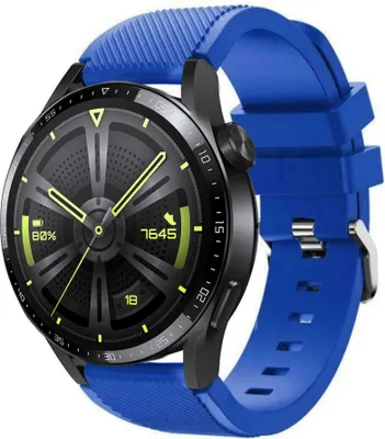 Produktbild von Strap-it Huawei Watch GT 3 46mm Silikonarmband (Blau)