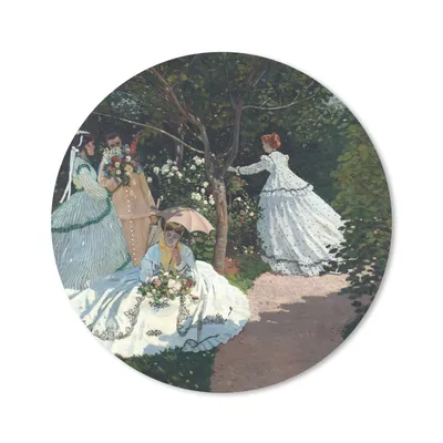 Produktbild von MuchoWow® Mauspad Mousepad Frauen im Garten - Claude Monet 20x20 cm - Mousepads - Maus Mat - Pad - Mausunterlage - Schreibtischmatte