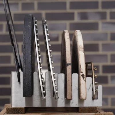 Immagine prodotto di Portagriglia per barbecue in Vetroceramica | estremamente solido - in acciaio inox da 5 mm | mantiene finalmente in  il vostro barbecue