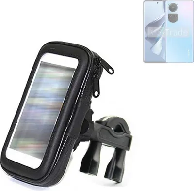 Produktbild von K-S-Trade Fahrrad-Halterung kompatibel mit Oppo Reno10 Handy-Halterung Halter Lenkstange Fahrradhalterung Motorrad Bike Mount Wasserabweisend